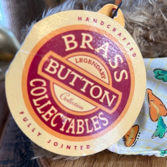 Brass Button Collectables Flora NWT Vintage Bunny Plush with jointed legs & arms - Picture 8 of 17